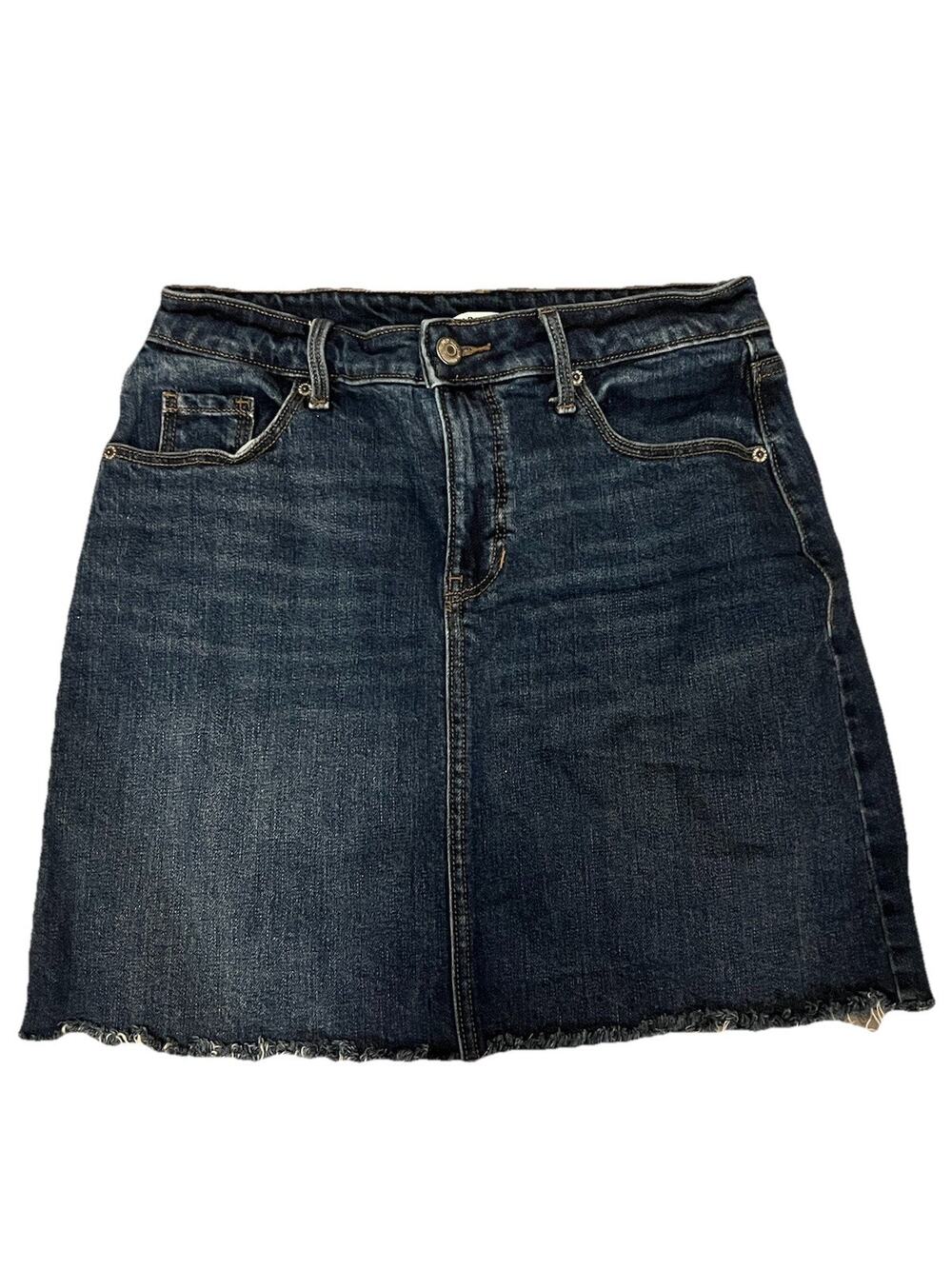 Old Navy Y2K Blue Jean Skirt 4 Fraying
